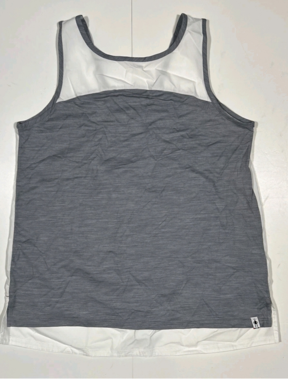 Smartwool Everyday Exploration Tank Top Sleeveless Sz Large Womens Grey White